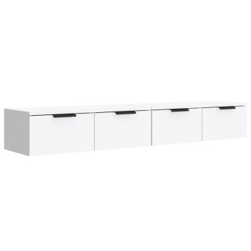 Dulapuri de perete, 2 buc., alb, 68x30x20 cm, lemn prelucrat - Img 2