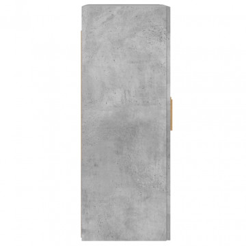 Dulapuri de perete, 2 buc., gri beton, lemn prelucrat - Img 7
