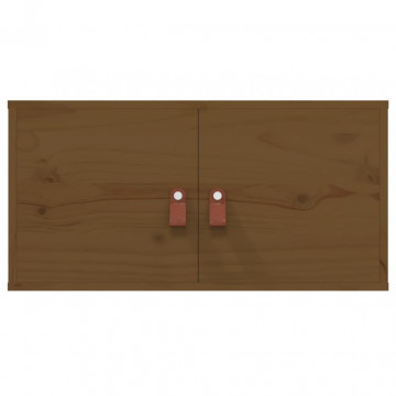 Dulapuri de perete 2 buc. maro miere 60x30x30 cm lemn masiv pin - Img 4