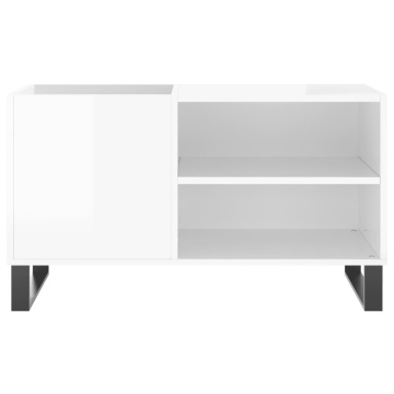 Dulapuri pentru discuri alb lucios 85x38x48 cm lemn prelucrat - Img 4