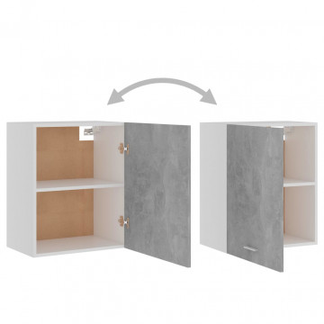 Dulapuri suspendate, 2 buc., gri beton, 50x31x60 cm, PAL - Img 8