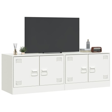 Dulapuri TV 2 buc., alb, 67x39x44 cm Otel - Img 4