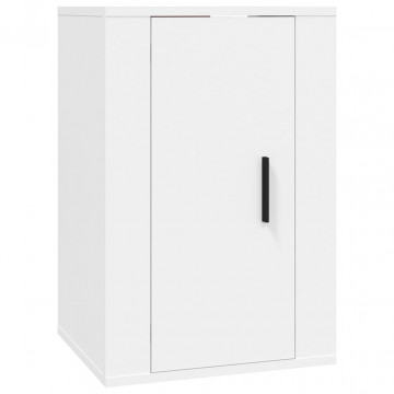 Dulapuri TV montate pe perete, 2 buc., alb, 40x34,5x60 cm - Img 8