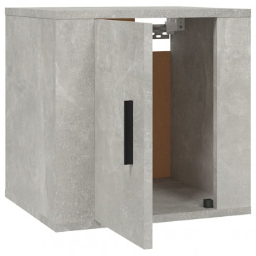 Dulapuri TV montate pe perete, 2 buc., gri beton, 40x34,5x40 cm - Img 7
