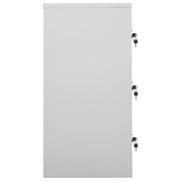 Dulapuri vestiar 2 buc. gri deschis și roșu 90x45x92,5 cm oțel - Img 4