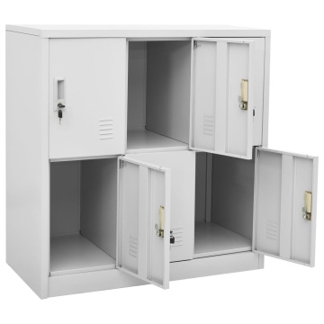 Dulapuri vestiar 5 buc. gri deschis 90x45x92,5 cm oțel - Img 5