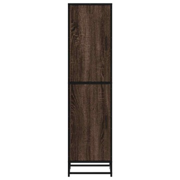Dulapuru stejar maro 35,5x35x139 cm lemn și metal prelucrat - Img 4