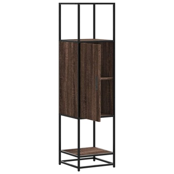 Dulapuru stejar maro 35,5x35x139 cm lemn și metal prelucrat - Img 8