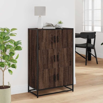 Dulapuru stejar maro 68x35x106,5 cm lemn și metal prelucrat - Img 3