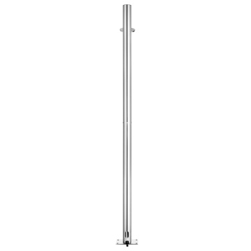Duș de grădină cu bază maro, 220 cm, oțel inoxidabil - Img 5