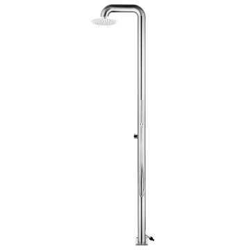 Duș de grădină cu bază maro, 230 cm, oțel inoxidabil - Img 4