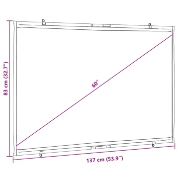 Ecran de proiecție suspendat pe perete 60 inch 16:9 - Img 6