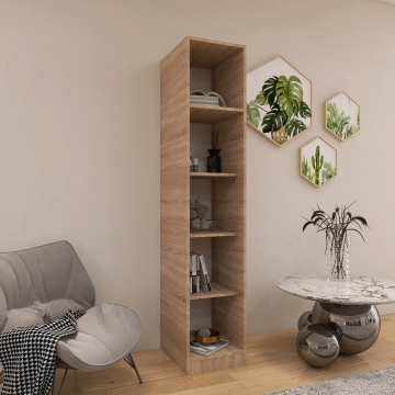 Etajera Simpla, 200x45x45 cm, Culoare Sonoma din pal de 18 mm - Img 1