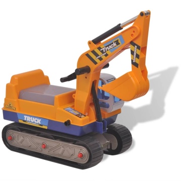 Excavator ride-on, galben, plastic - Img 2