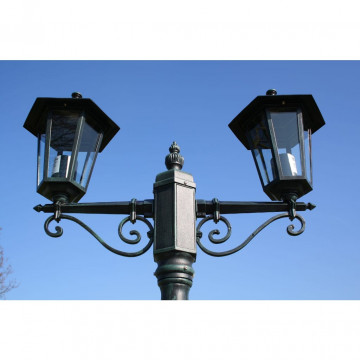 Felinar de grădină Brighton cu 2 brațe 215 cm Verde - Img 6