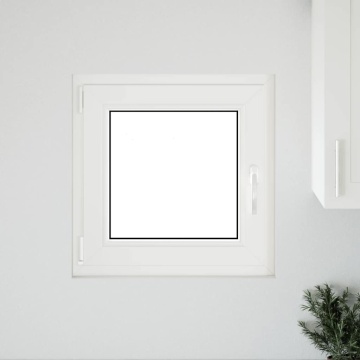 Fereastra de subsol „RISOR” 60x60 cm Rabatabil DIN Stânga Alb - Img 3