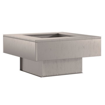 Focar pătrat 60x60x30 cm din oțel rezistent la vreme - Img 4