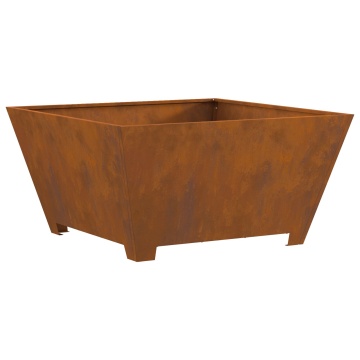 Focar Pătrat 80x80x40 cm Oțel Rezistent la Intemperii - Img 2