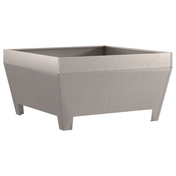 Focar pătrat 80x80x43 cm din oțel rezistent la intemperii - Img 4