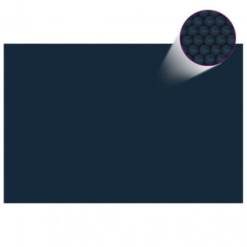 Folie solară piscină, plutitoare, negru/albastru 300x200 cm PE - Img 2