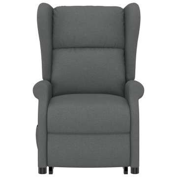 Fotoliu cu ridicare, gri închis, textil - Img 4