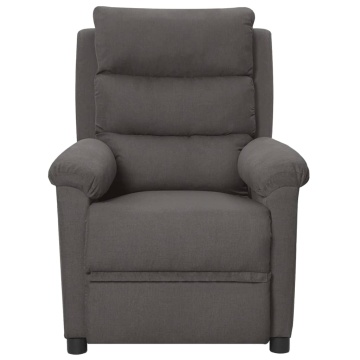 Fotoliu de masaj electric rabatabil, gri închis, textil - Img 3