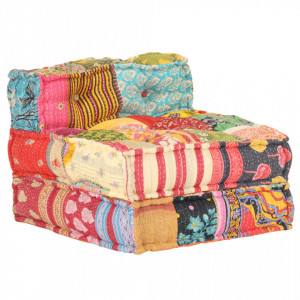 Fotoliu puf modular, model petice, material textil - Img 1