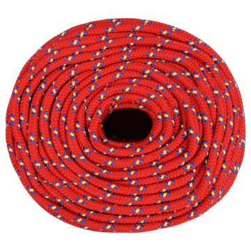 Frânghie de barcă, roșu, 6 mm, 50 m, polipropilenă - Img 3