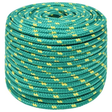 Frânghie de barcă, verde, 14 mm, 100 m, polipropilenă - Img 2