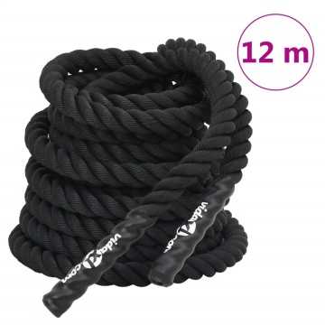 Frânghie de lucru, negru, 12 m, 9 kg, poliester - Img 1