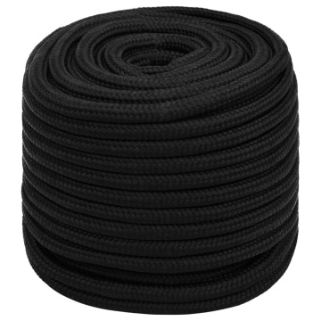 Frânghie de lucru, negru, 18 mm, 50 m, poliester - Img 2