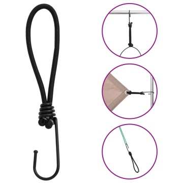 Funie elastică cu cârlige, 50 buc., 17 cm - Img 6