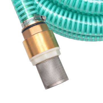 Furtun de aspirație, conectori de alamă, 15 m, 25 mm, verde - Img 4