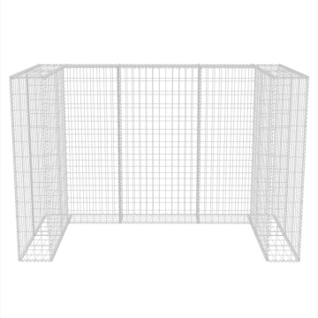 Gabion dublu îngrădire pubelă, oțel, 180 x 100 x 120 cm - Img 5