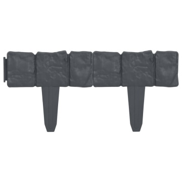 Gard de gazon, 41 buc., 10 m, plastic, aspect piatră - Img 4