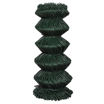 Gard de legătură din plasă, verde, 0,8 x 25 m, oțel - Img 2