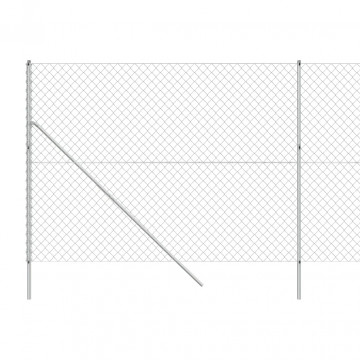 Gard de plasă de sârmă, argintiu, 1,4x10 m - Img 4
