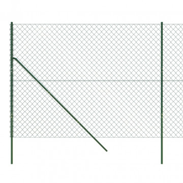 Gard de plasă de sârmă, verde, 1,6x10 m - Img 4