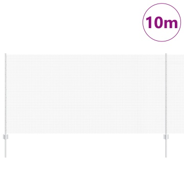 Gard de sârmă sudată cu 10 U Posts Argintiu 1.2x10 m Oțel - Img 3