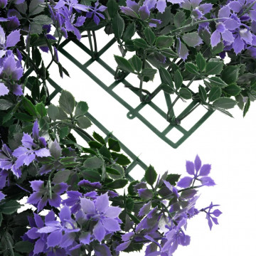 Gard din frunze artificiale, 24 buc., violet, 40x60 cm - Img 8