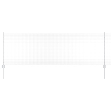 Gard din Oțel Galvanizat cu 11 U Posturi Argintiu 0.8x25 m - Img 2