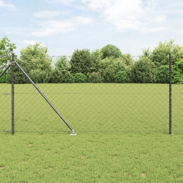 Gard din plasă cu 7 țevi de ancorare 1.4x10 m din oțel galvanizat - Img 1