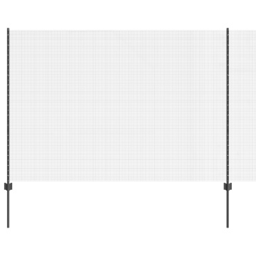 Gard din Plasă Sudată cu 10 U Posturi Gri 1.6x10 m Oțel - Img 2