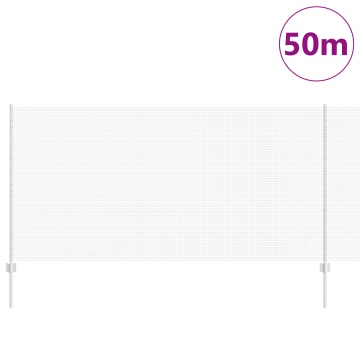 Gard din Plasă Sudată cu 44 Posts Argintiu 1.2x50 m Oțel - Img 3