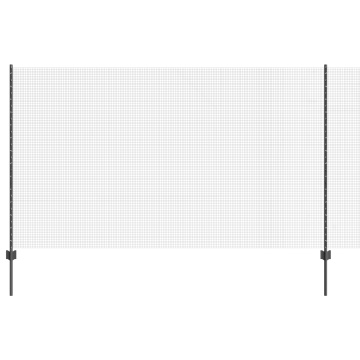 Gard din sârmă sudată cu 10 U Posts Gri 1.4x10 m Oțel - Img 2