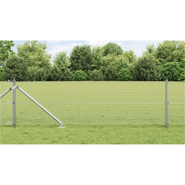 Gard din sârmă sudată cu 13 posturi cu țeavă 0.5x50 m Oțel galvanizat - Img 1