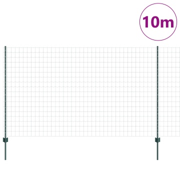 Gard Euro cu 5 Stâlpi U Verde 1,4x10 m Oțel - Img 3