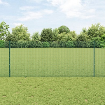 Gard Fier Sudat cu 22 U Posturi Verde 1x50 m Oțel - Img 1