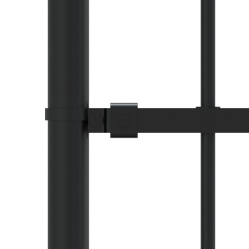 Gard grădină cu vârfuri negru 140 cm oțel vopsit electrostatic - Img 6