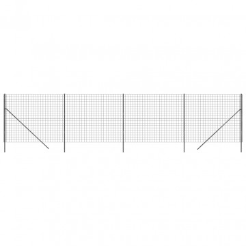 Gard plasă de sârmă, antracit, 2,2x10 m, oțel galvanizat - Img 2